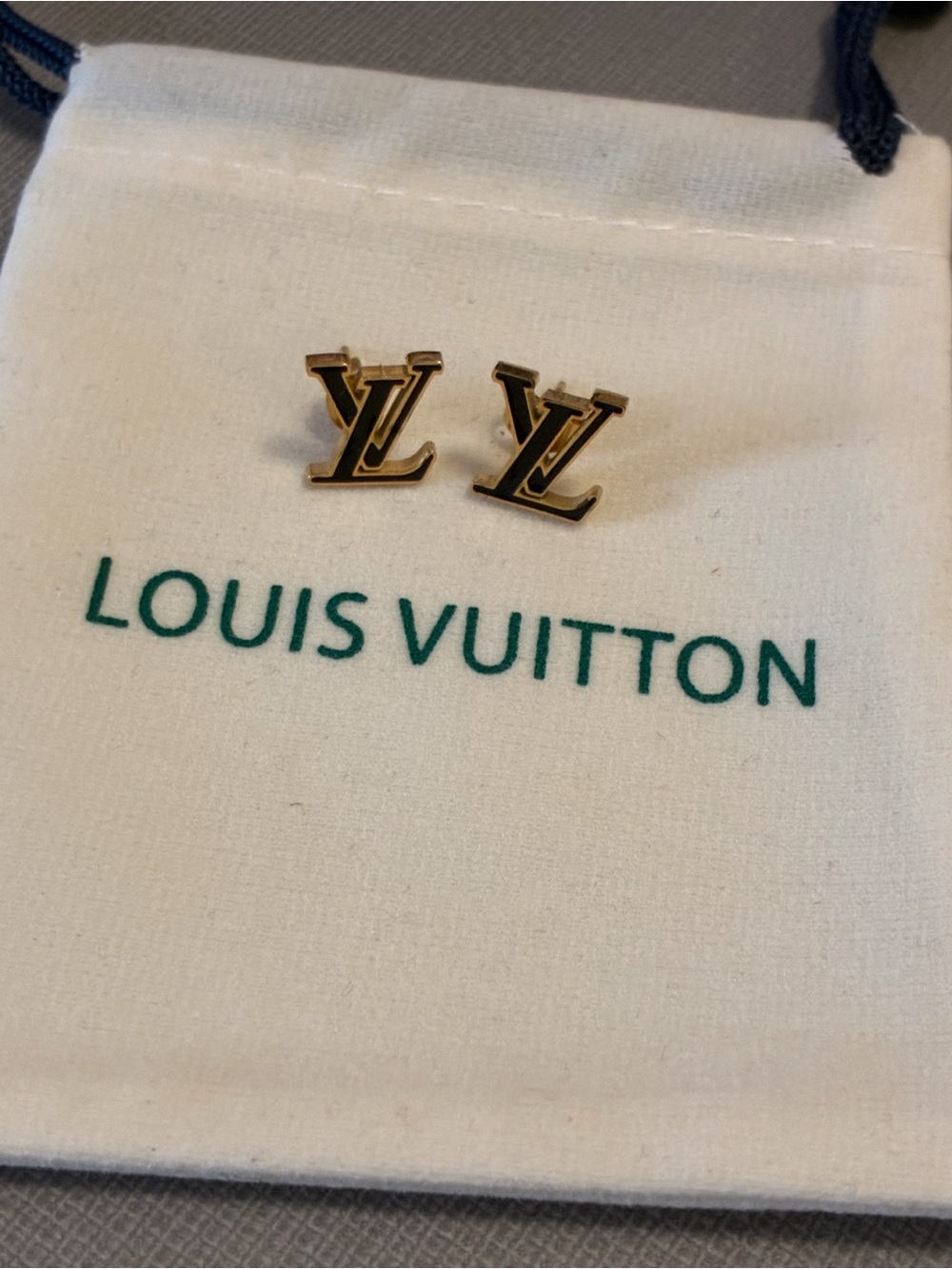 Louis Vuitton Gold and Black Earrings